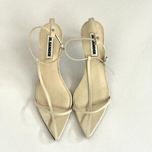 Jil Sander Women's Cream and White Sandals